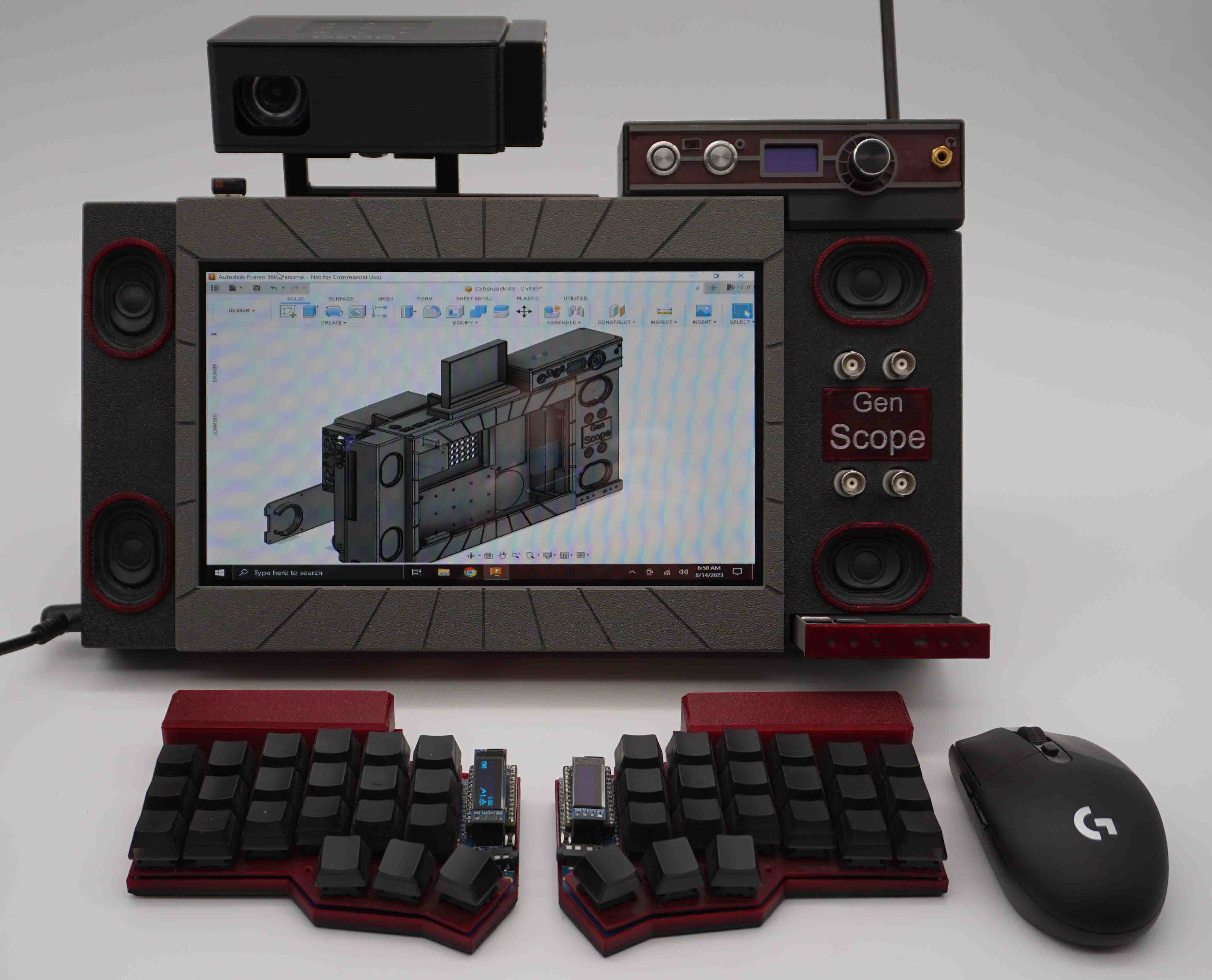 Cyberdeck Red V2 front view